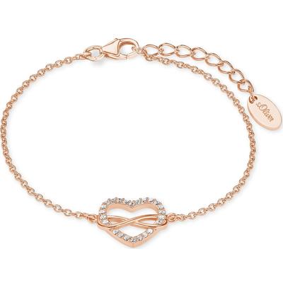 s.Oliver Armband 925er Silber rosé Weiss Damen