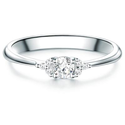 Trilani - Ring Sterling Silber Zirkonia in Silber Ringe 1 ct Damen