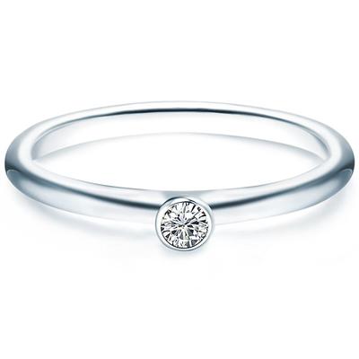 Trilani - Ring Sterling Silber Zirkonia in Silber Ringe 1 ct Damen