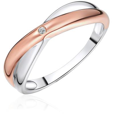 Rafaela Donata - Diamant-Ring Sterling Silber Diamant in Silber/Roségold Ringe 1 ct Damen Image