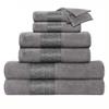 Gallazzo Handtuch 200 8er-Set Grau 70/50/30/16cm x 140/100/50/21cm