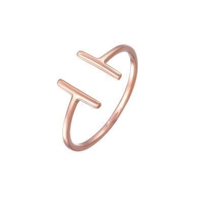 Elli PREMIUM - Geo Statement Basic Minimal 750 Roségold Ringe 1 ct Damen