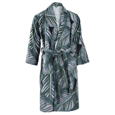 Gallazzo Bequemer Bademantel in Schwarz / Grün M (60cm x 110cm)