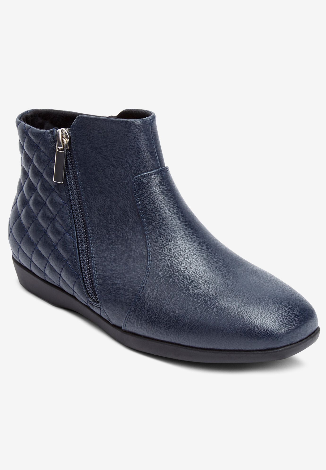 Extra Wide Width Women's The Ceil Bootie by Comfortview in Navy (Size 10 WW)