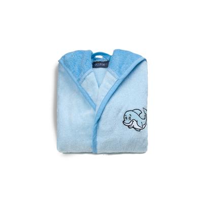 grace grand spa Bademantel mit niedlicher Motiv-Stickerei blau
