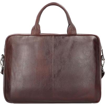 Dermata Aktentasche Leder 39 cm Laptopfach braun Braun Herren Image