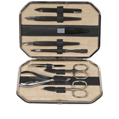 Windrose Beluga Manicure-Etui 17,5 cm Leder Schwarz Damen