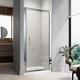 ELEGANT 800mm Pivot Hinge Shower Door Screen with 6mm Extra Toughened Glass Reversible Shower Cubicle Enclosure