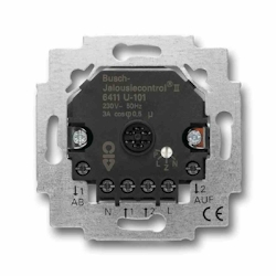 Busch-Jaeger JALOUSIECONTROL II Jalousiesteuerung, Unterputz, schwarz, glänzend, geeignet für Windsensor, Nebenstelleneingang, 690W Image