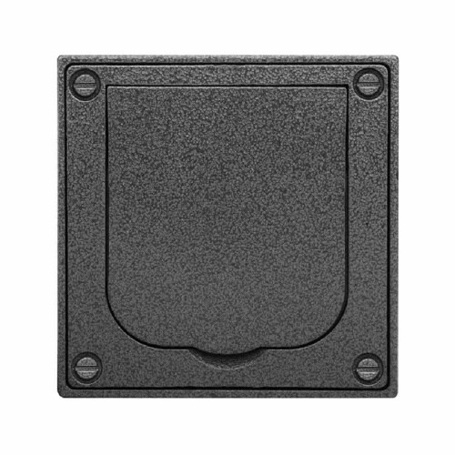 Busch-Jaeger Gehäuse Oberteil, für Datenanschlussgehäuse, aluminium, glänzend, Befestigung mit Schraube, mit Staubschutz, mit Klappdeckel Image