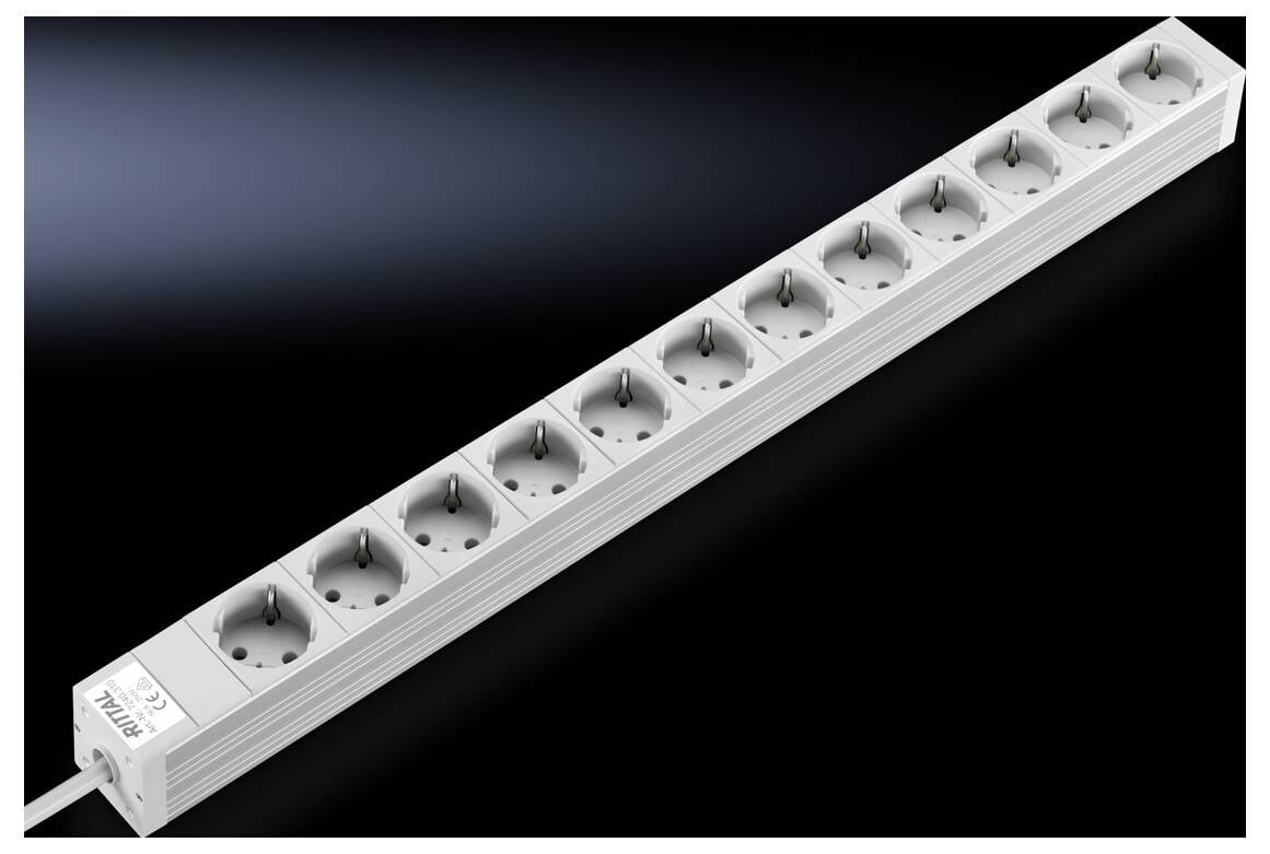 Rittal DK 7240.310 Steckdosenleiste 12-fach Aluminium 1 St. Image