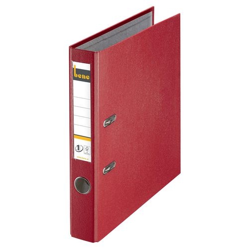 Bene No.1 Power Schmal Ordner DIN A4 52 mm Rot 2 Ringe 291600 PP (Polypropylen) Hochformat Image