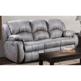 Southern Motion Cagney 89" Pillow Top Arm Reclining Sofa Velvet/Microfiber/Microsuede/Polyester in Gray | 41 H x 89 W x 40 D in | Wayfair