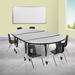 Flash Furniture Goddard 76" Oval Wave Flexible Laminate Activity Table Set w/ 12" Student Stack Chairs Laminate/Metal | 25 H in | Wayfair