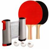 STIGA Anywhere Retractable Net Set - Includes 2 Paddles + 3 Ping Pong Balls | 7.5 H x 2.2 W in | Wayfair T1373-1