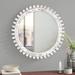 17 Stories Kazmira Cog Modern & Contemporary Accent Mirror in White | 36 H x 36 W x 3 D in | Wayfair 13F63DCB70B74089B7D5F613ED2492FD