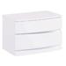 Orren Ellis Renelsa 2 - Drawer Nightstand Wood in White | 16.5 H x 24 W x 16 D in | Wayfair 849522F13D774307AC47B8999F7E9767