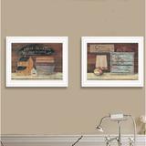 Alcott Hill® Hot Bath/Clean Towels by Pam Britton - 2 Piece Picture Frame Print Set on Paper Paper | 14 H x 17 W x 1 D in | Wayfair