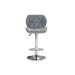 Orren Ellis Asther Swivel Adjustable Height Counter Stool Upholstered/Metal in Gray | 18.1 W x 17.7 D in | Wayfair 53369DF3F35F401A8F6FAB566238E11E