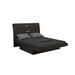 Orren Ellis Aurik Solid Wood & Storage Platform Bed w/ Mattress Wood & Upholstered/ in Gray | 40 H x 77 W x 90 D in | Wayfair