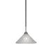 Red Barrel Studio® 1-Light Mini Pendant Glass in Black/Gray/White | 9.75 H x 12 W x 12 D in | Wayfair DC9E4E01BE9640EBAFBD76E47E084A48