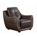 Wildon Home® Hartung 49" Wide Leather Match Power Standard Recliner Leather Match in Black | 36 H x 49 W x 37 D in | Wayfair