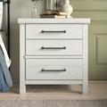 Birch Lane™ Justine 3 Drawer Nightstand Wood in Gray | Wayfair A3FFB0C88C764B40A68478EC6C92A6C4