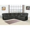 Green Reclining Sectional - Wildon Home® Hatmaker Brown Polyester Blend Reclining U Shaped Three Piece Corner Sectional w/ Console Faux Leather | Wayfair