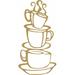 Trinx Coffee Cup Double Sided Visual Wall Decal Vinyl in Yellow | 55 H x 81 W in | Wayfair D6907CCDE5E44D3F9057302773D9BCB2