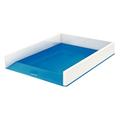 LEITZ Briefkorb WOW Duo Colour, blau, C4, stapelbar, hochglänzend, Maße: 267 x 49 x 336 mm