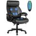 Costway Big & Tall 400lb PU Leather Massage Office Chair-Black