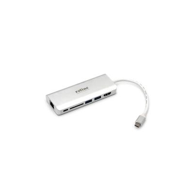 ROLINE Dockingstation USB Typ C, HDMI 4K, USB, SD/MicroSD, Gigabit Ethernet Image