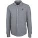 Men's Cutter & Buck Heather Gray Kansas Jayhawks Coastal Button-Up Shirt Jacket