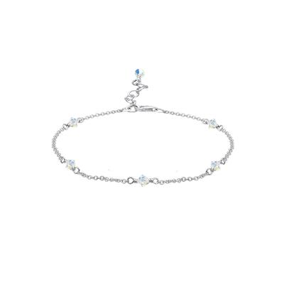 Elli - Klassiker Kristalle 925 Sterling Silber Fußketten 1 ct Damen