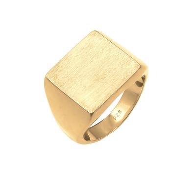 Elli Siegelring Royal Matt Geo Quadrat Trend 925 Silber 56 Damen Image
