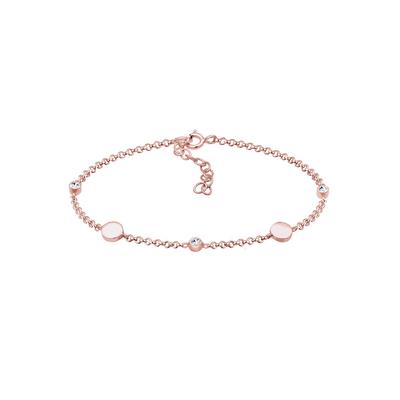 Elli - Kreis Plättchen Kristalle 925 Silber Armbänder & Armreife Damen