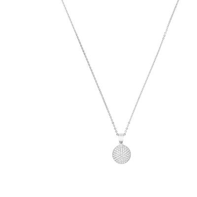 amor - Kette mit Anhänger für Damen, 925 Sterling Silber, Zirkonia synth. Ketten 1 ct Weiss