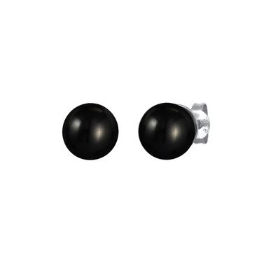 Nenalina - Basic Synthetische Perle 925 Silber Ohrringe Damen