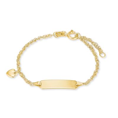 amor - Identarmband für Mädchen, Gold 375 Armbänder & Armreife 1 ct Weiss Damen