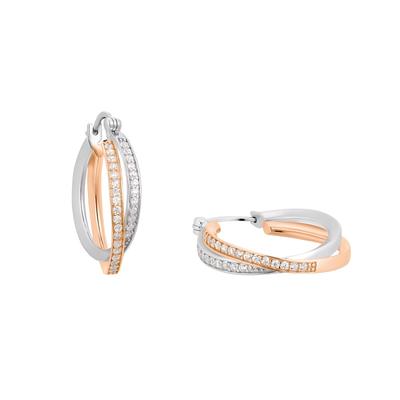 amor Creolen Bicolor Weiss Damen Image