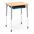 Virco ZUMAВ® Series Open-Front Student Desk w/ Book Box & Rectangular Hard Plastic Top Wood/Metal in Brown | 26 W x 20 D in | Wayfair 4044820