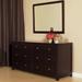 Red Barrel Studio® 6 Drawer Double Dresser Wood in Brown/Green | 29.9 H x 59.8 W x 20.1 D in | Wayfair 43927EC0397C4691A943ECC3BFEF9248