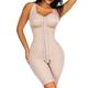 FeelinGirl Women's Full Body Shaper Waist Cincher Underbust Corset Thigh Reducer Bodysuit Shapewear Beige XXL