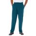 Men's Big & Tall Lightweight Jersey Open Bottom Sweatpants by KingSize in Heather Teal (Size 2XL)