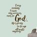 Sweetums Wall Decals "Turn My Worries Over to God" Wall Decal Vinyl in Black/Brown | 48 H x 34 W in | Wayfair 3457Brown