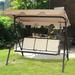Arlmont & Co. Paulson Porch Swing w/ Stand Metal in Brown | 60 H x 68 W x 47 D in | Wayfair 014F34A688F3495A9F4C5A9DCC21725A