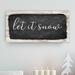 The Holiday Aisle® Let it Snow by Olivia Rose - Wrapped Canvas Textual Art Print Canvas in Black/Brown/White | 8 H x 16 W x 1.5 D in | Wayfair