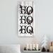 The Holiday Aisle® Ho Ho Ho by Olivia Rose - Wrapped Canvas Textual Art Print Canvas in Black/Brown/Green | 24 H x 12 W x 1.5 D in | Wayfair