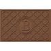 Matterly Waterhog Bombay Monogram 35 in. x 23 in. Indoor Outdoor Door Mat Synthetics in Brown | Wayfair 331520023