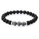 True Rebels - Armband Edelstahl Achat in Silber Herrenschmuck Herren